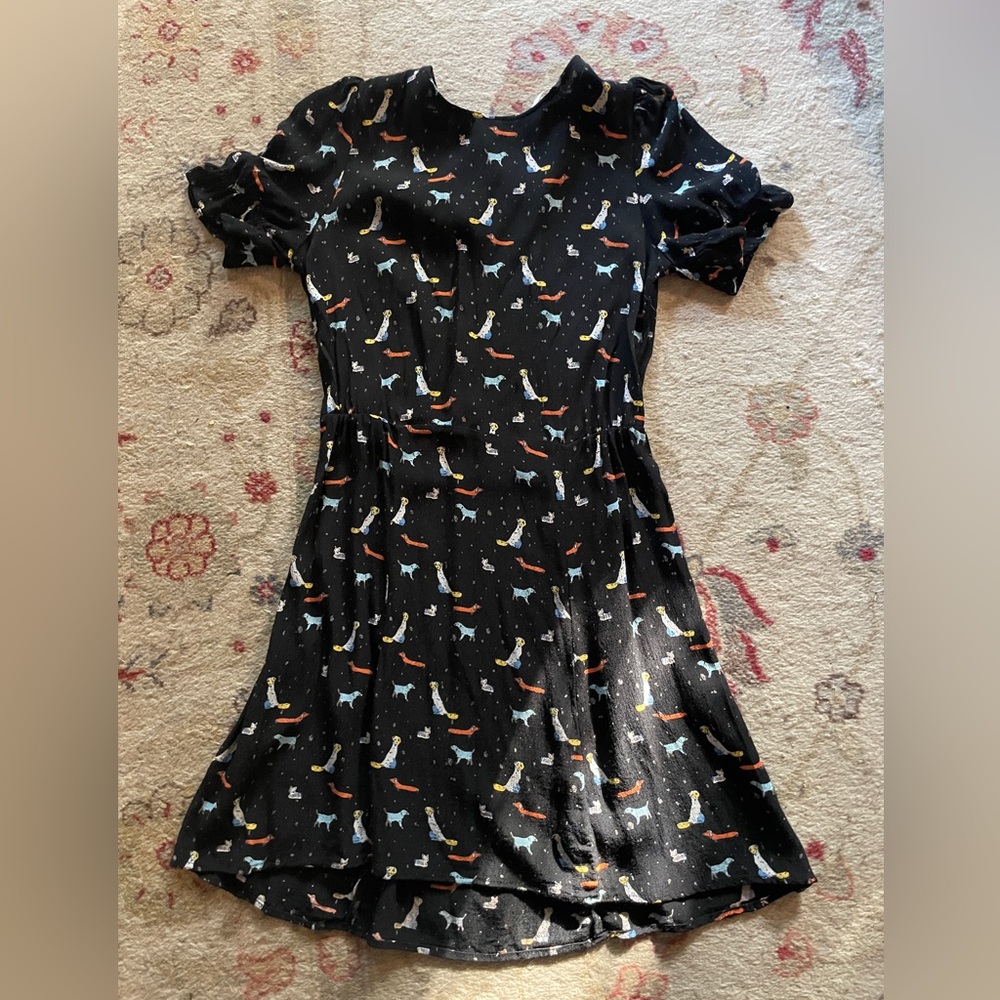 Zara Trafaluc Dog and cat print dress S